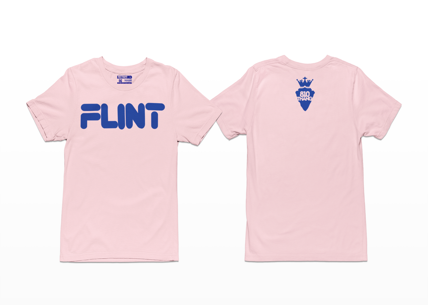 Premium Unisex Flint Short Sleeve T-Shirt. Blue print