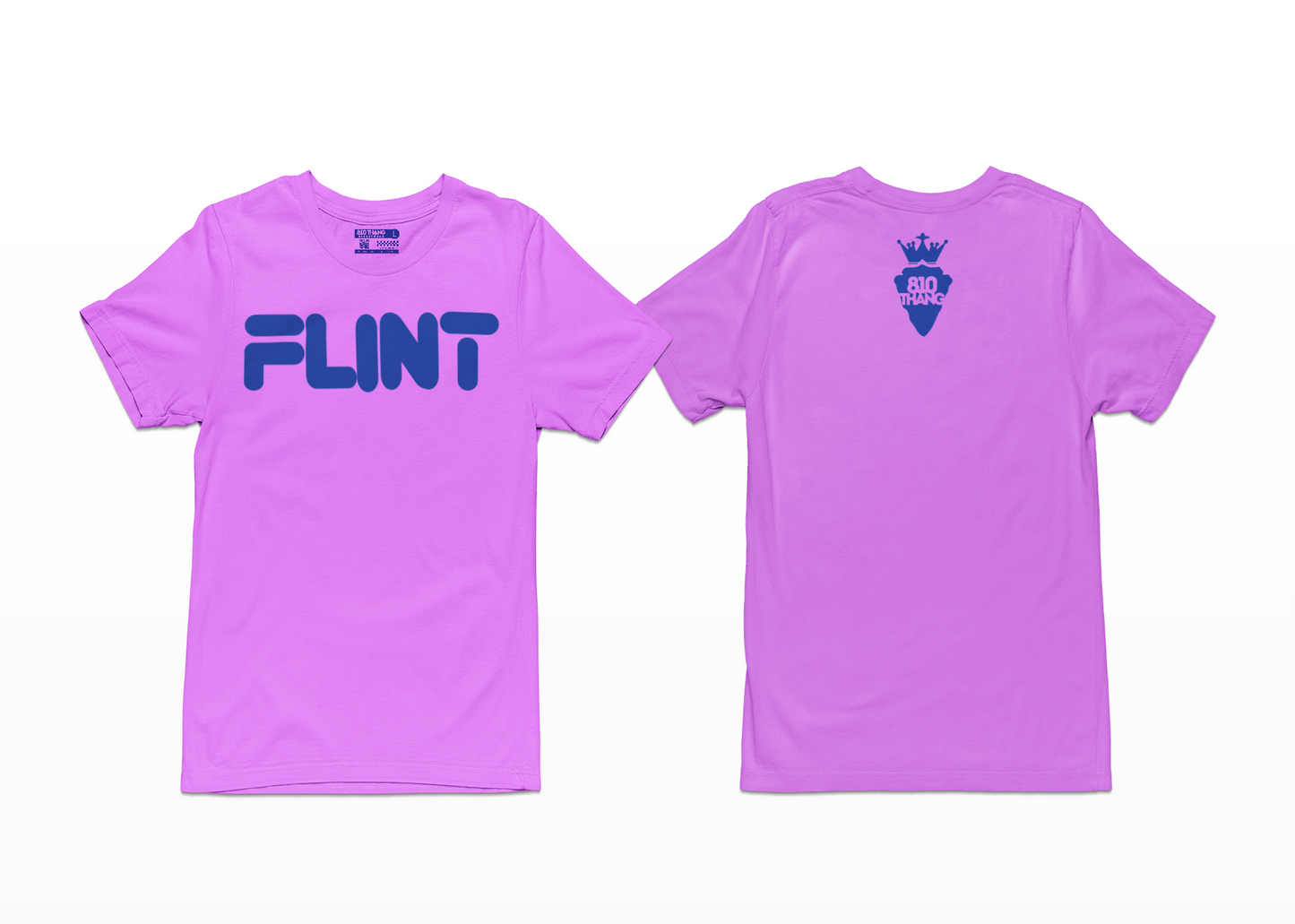 Premium Unisex Flint Short Sleeve T-Shirt. Blue print