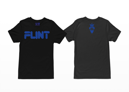 Premium Unisex Flint Short Sleeve T-Shirt. Blue print