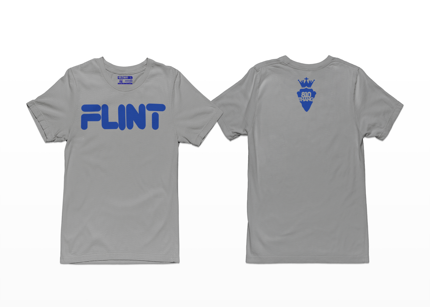 Premium Unisex Flint Short Sleeve T-Shirt. Blue print