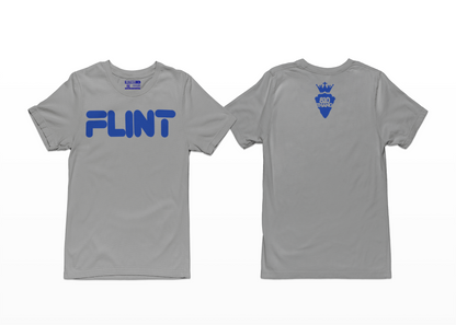 Premium Unisex Flint Short Sleeve T-Shirt. Blue print