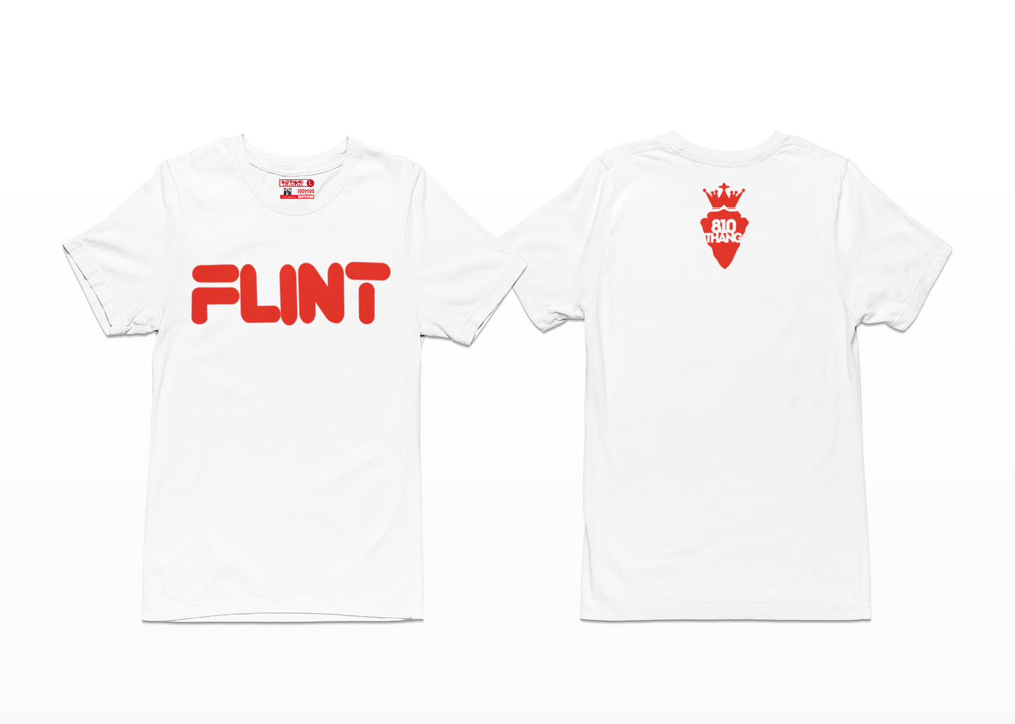 Premium Unisex Flint Short Sleeve T-Shirt. Red print