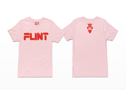 Premium Unisex Flint Short Sleeve T-Shirt. Red print