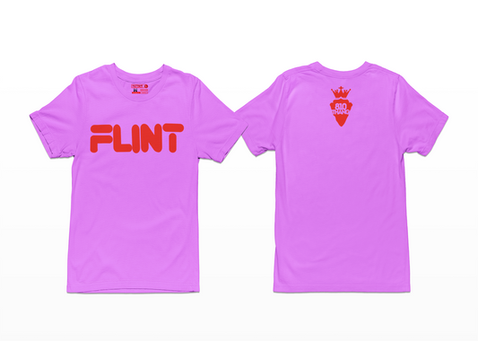 Premium Unisex Flint Short Sleeve T-Shirt. Red print