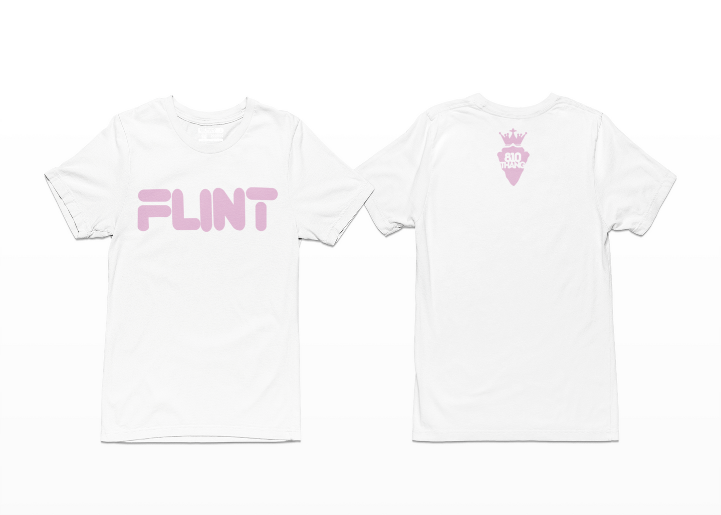 Premium Unisex Flint Short Sleeve T-Shirt. Pink print