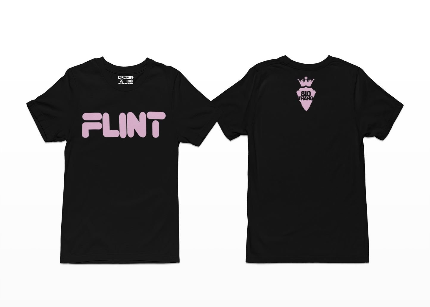 Premium Unisex Flint Short Sleeve T-Shirt. Pink print