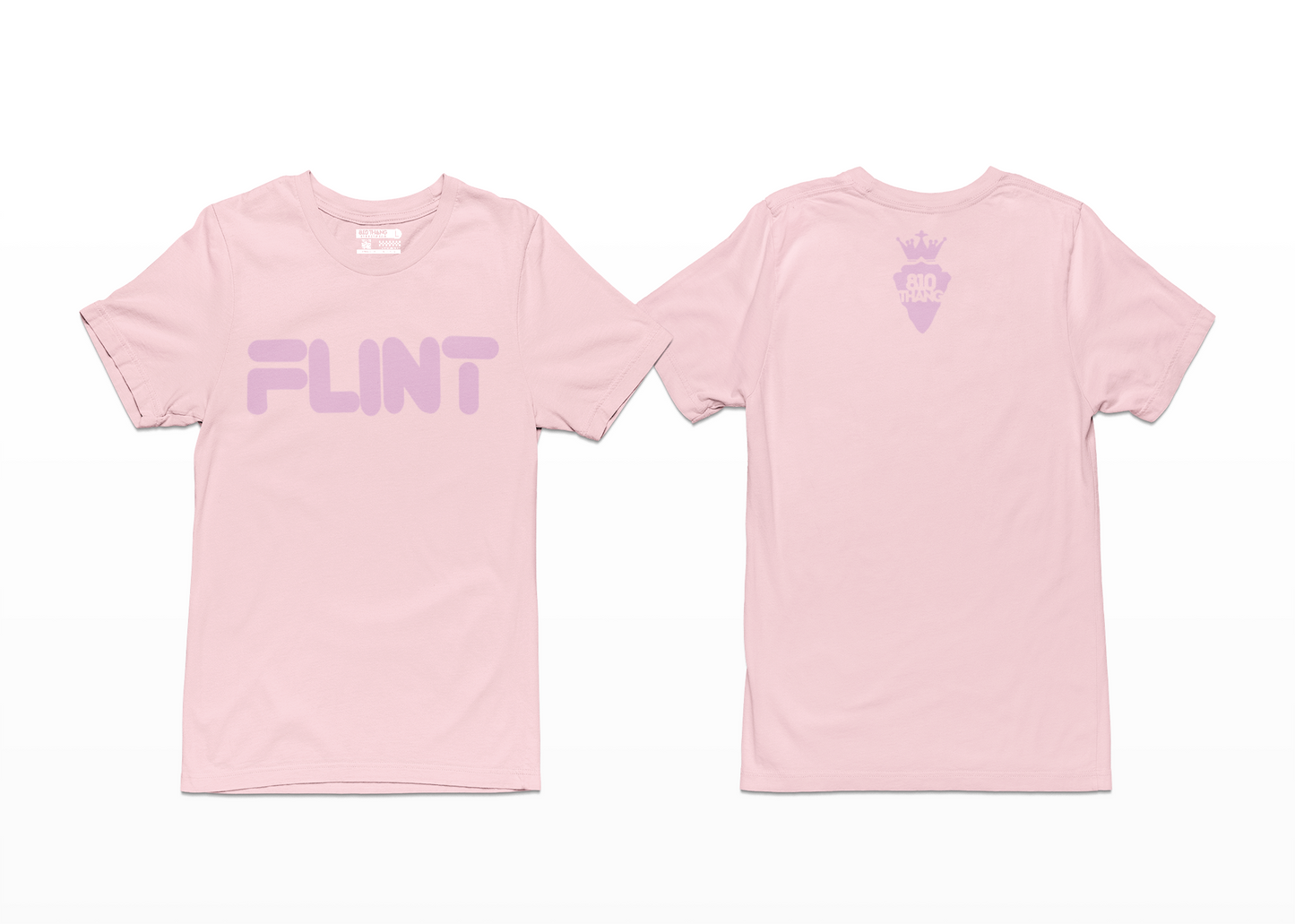 Premium Unisex Flint Short Sleeve T-Shirt. Pink print