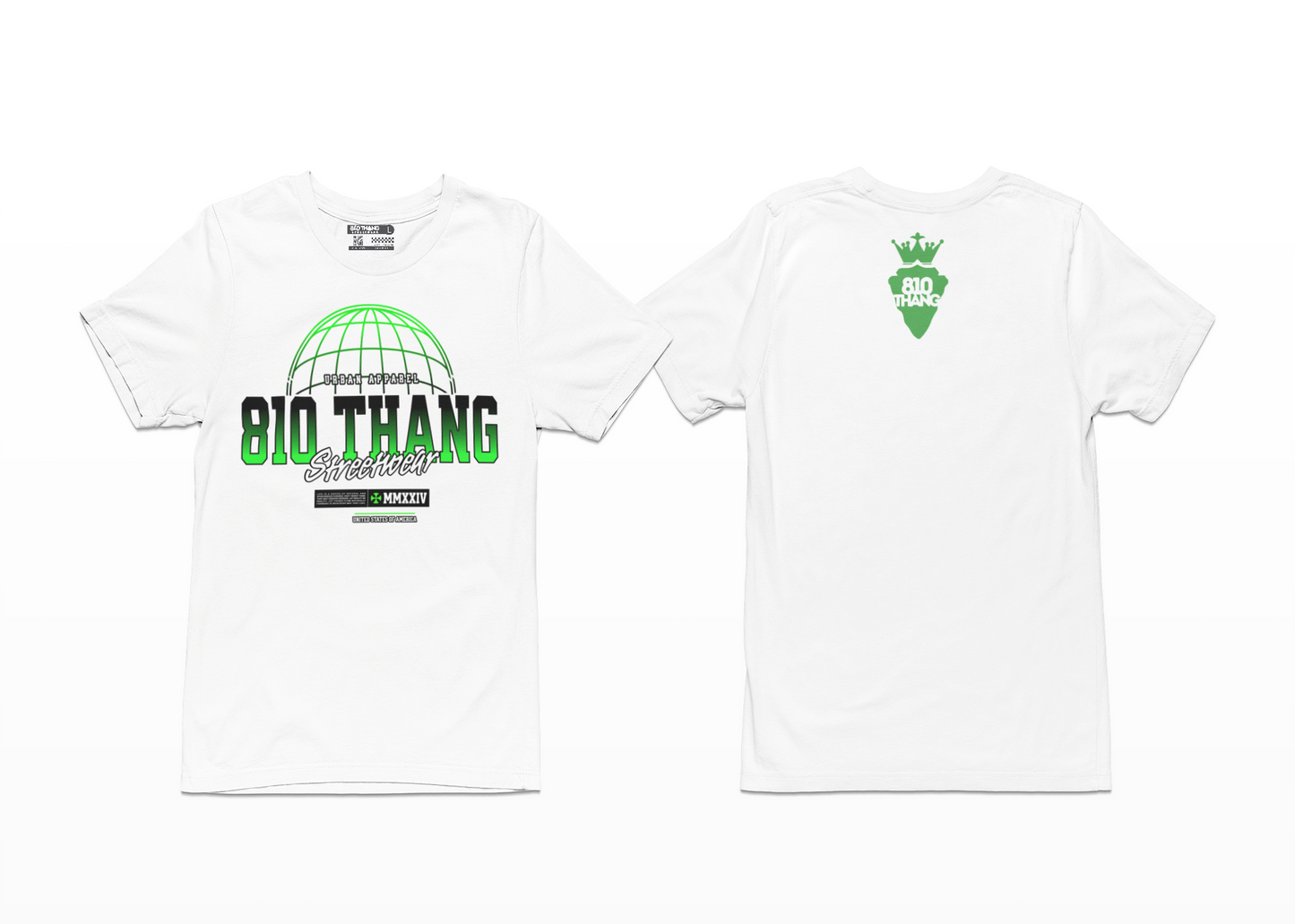 Green Print 810 THANG Streetwear Tee