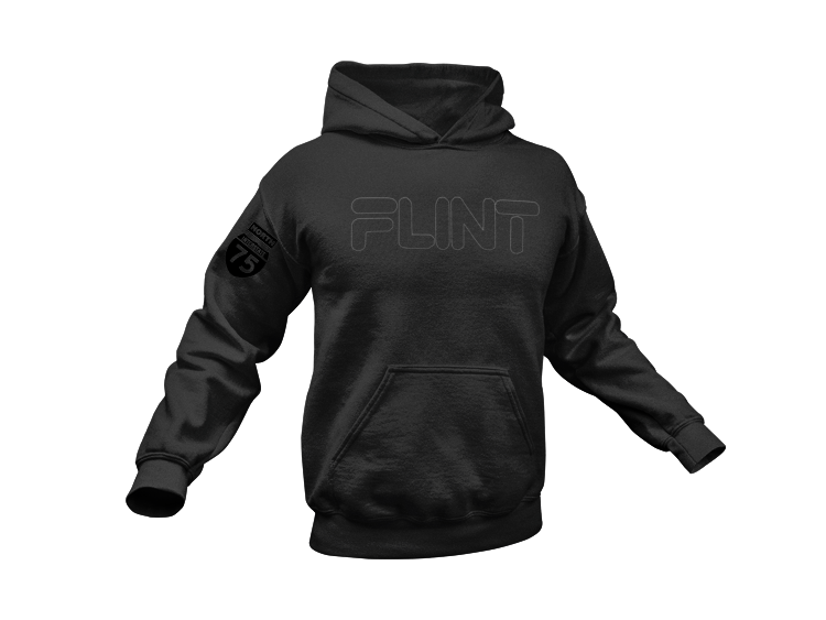 Flint Hoodies with black print.