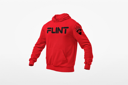 Flint Hoodies with black print.