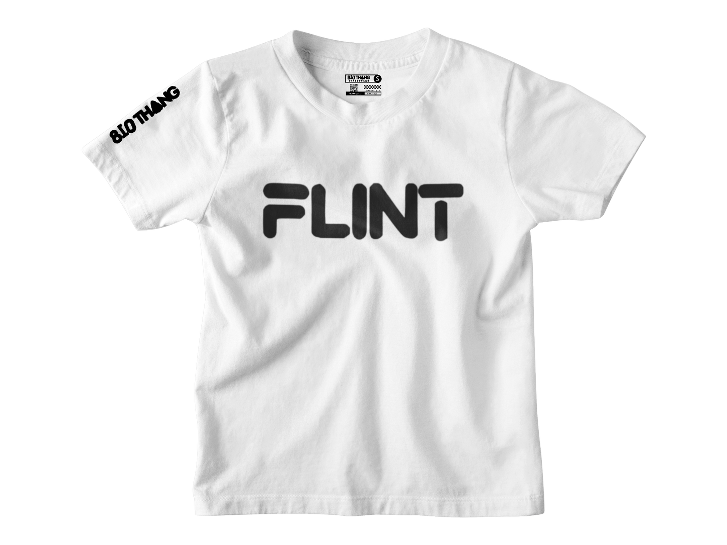 Kids Short Sleeve White print Flint Tee