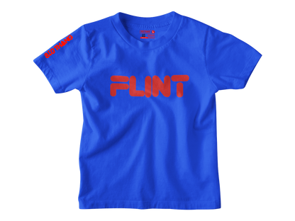 Kids Short Sleeve Red print Flint Tee