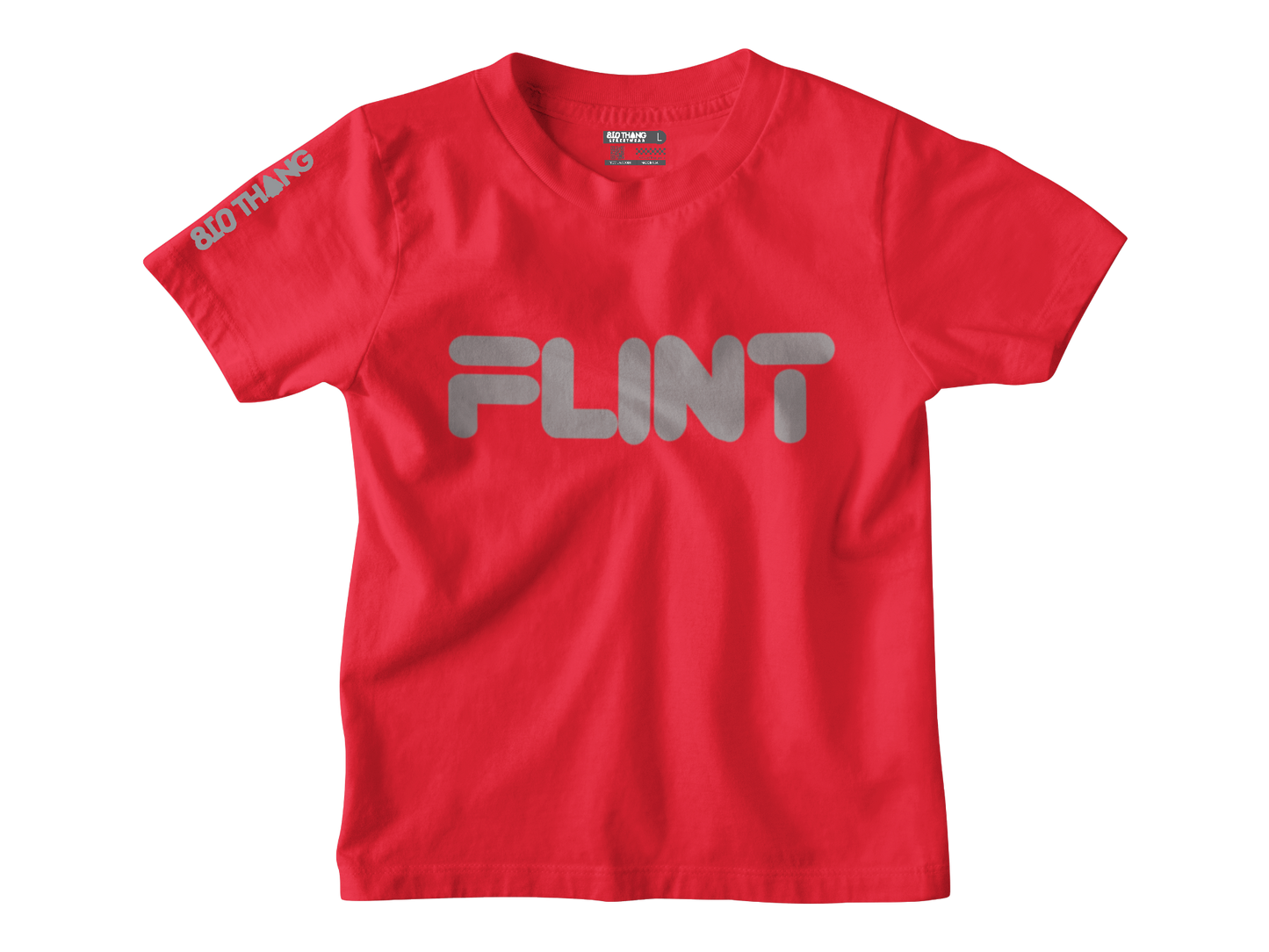 Kids Short Sleeve grey print Flint Tee