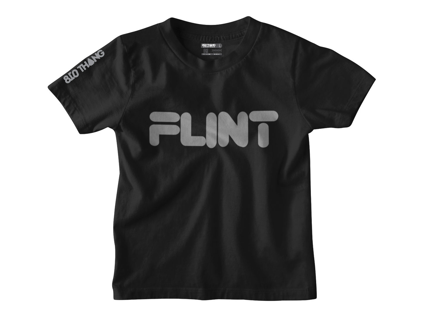 Kids Short Sleeve grey print Flint Tee