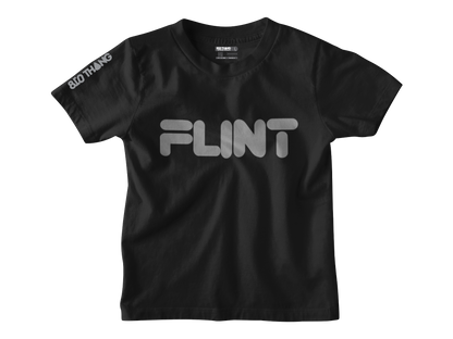 Kids Short Sleeve grey print Flint Tee