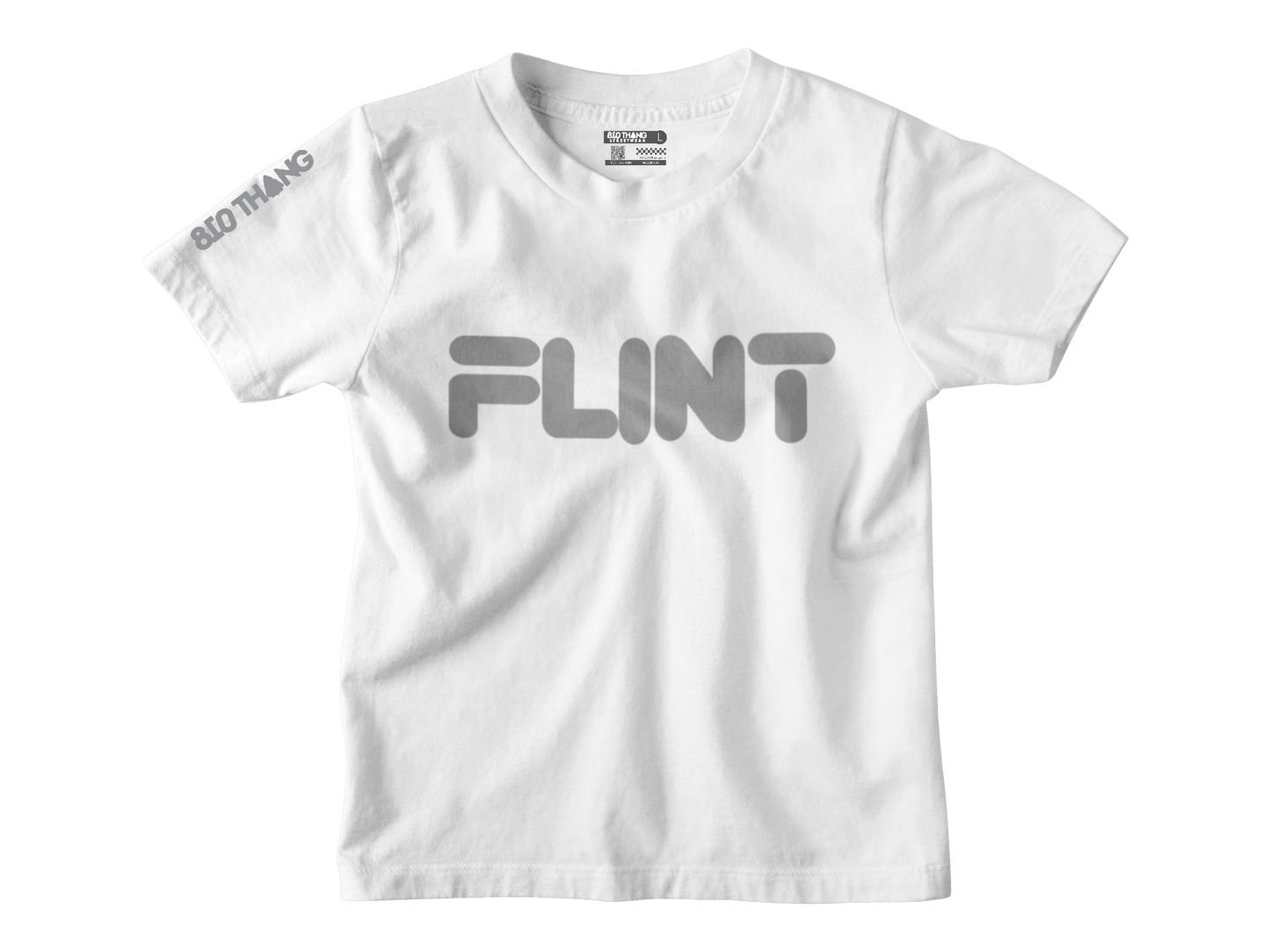 Kids Short Sleeve grey print Flint Tee