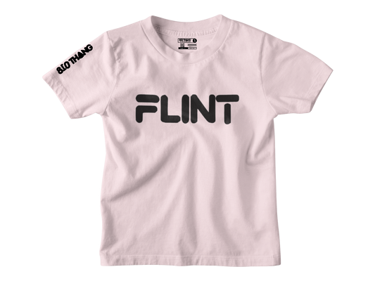 Kids Short Sleeve White print Flint Tee