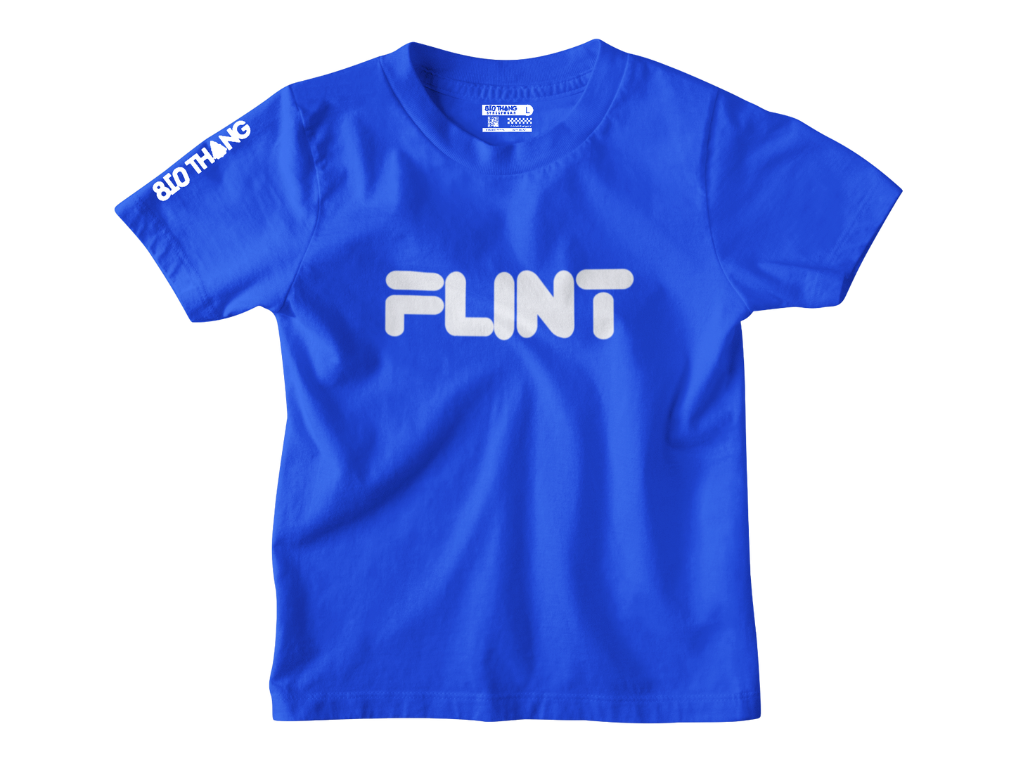 Kids Short Sleeve White print Flint Tee