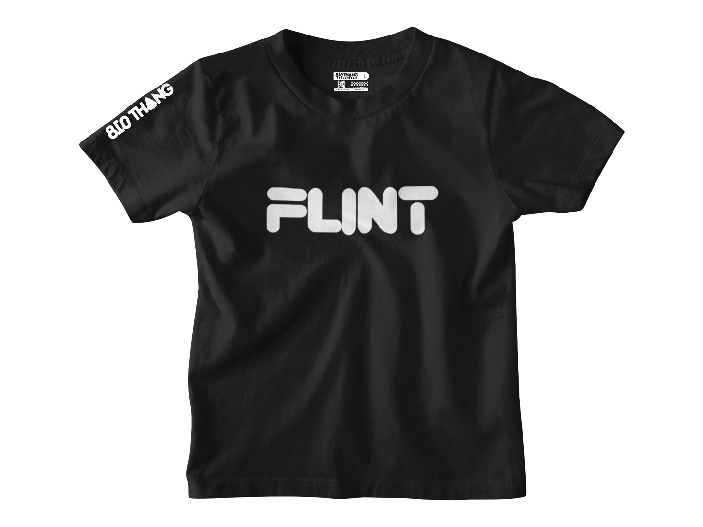 Kids Short Sleeve White print Flint Tee