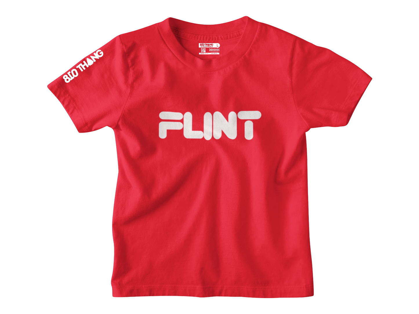 Kids Short Sleeve White print Flint Tee