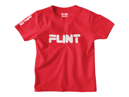 Kids Short Sleeve White print Flint Tee