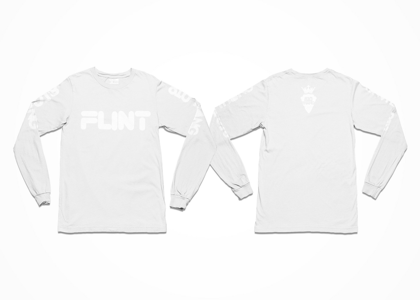 Long Sleeve 810 Thang Tee with White Print.