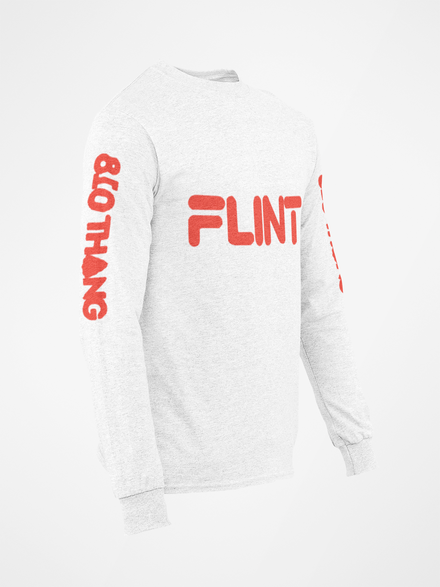 Long Sleeve 810 Thang Tee with Red Print.