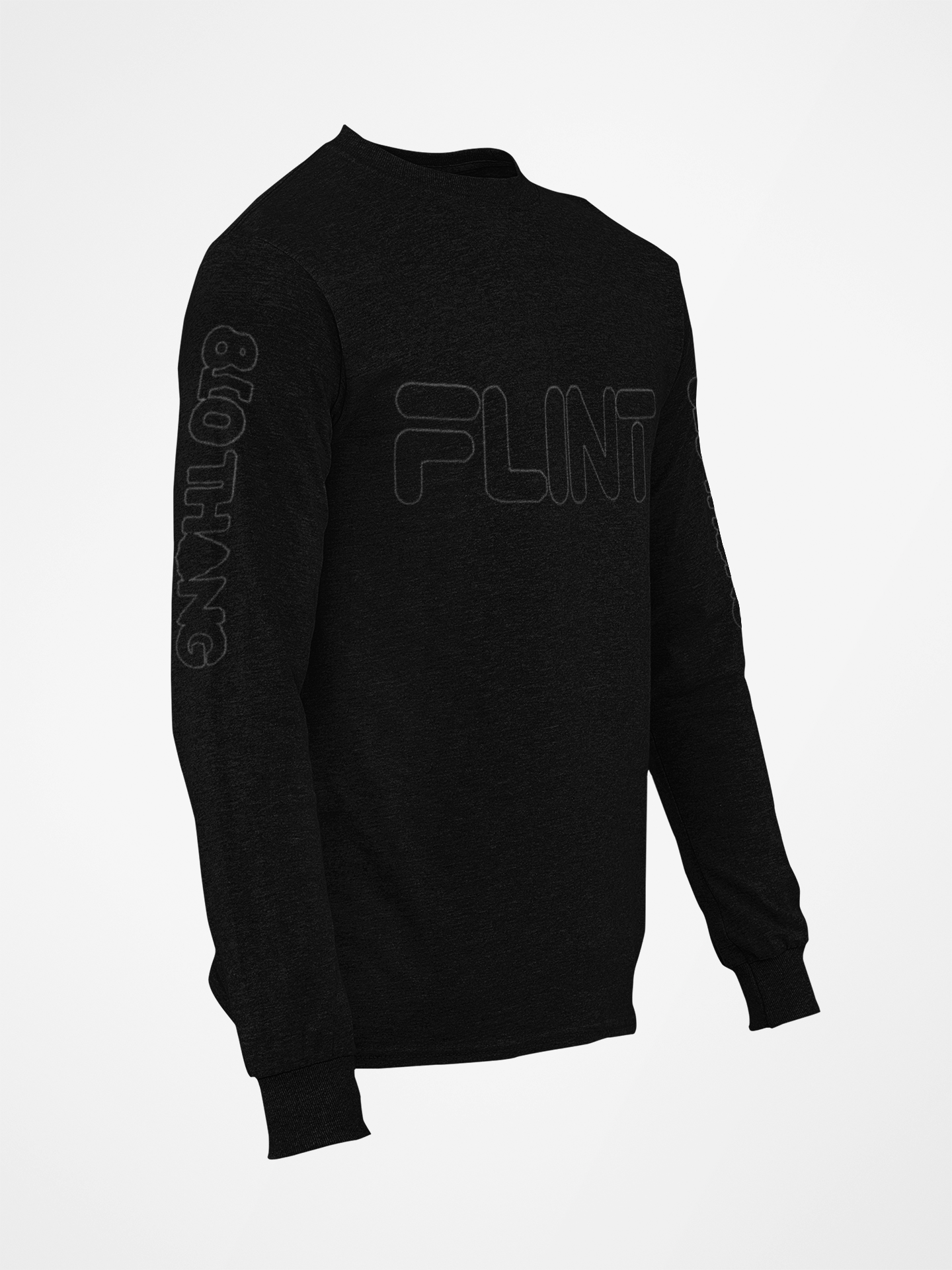 Long Sleeve 810 Thang Tee with Black Print.