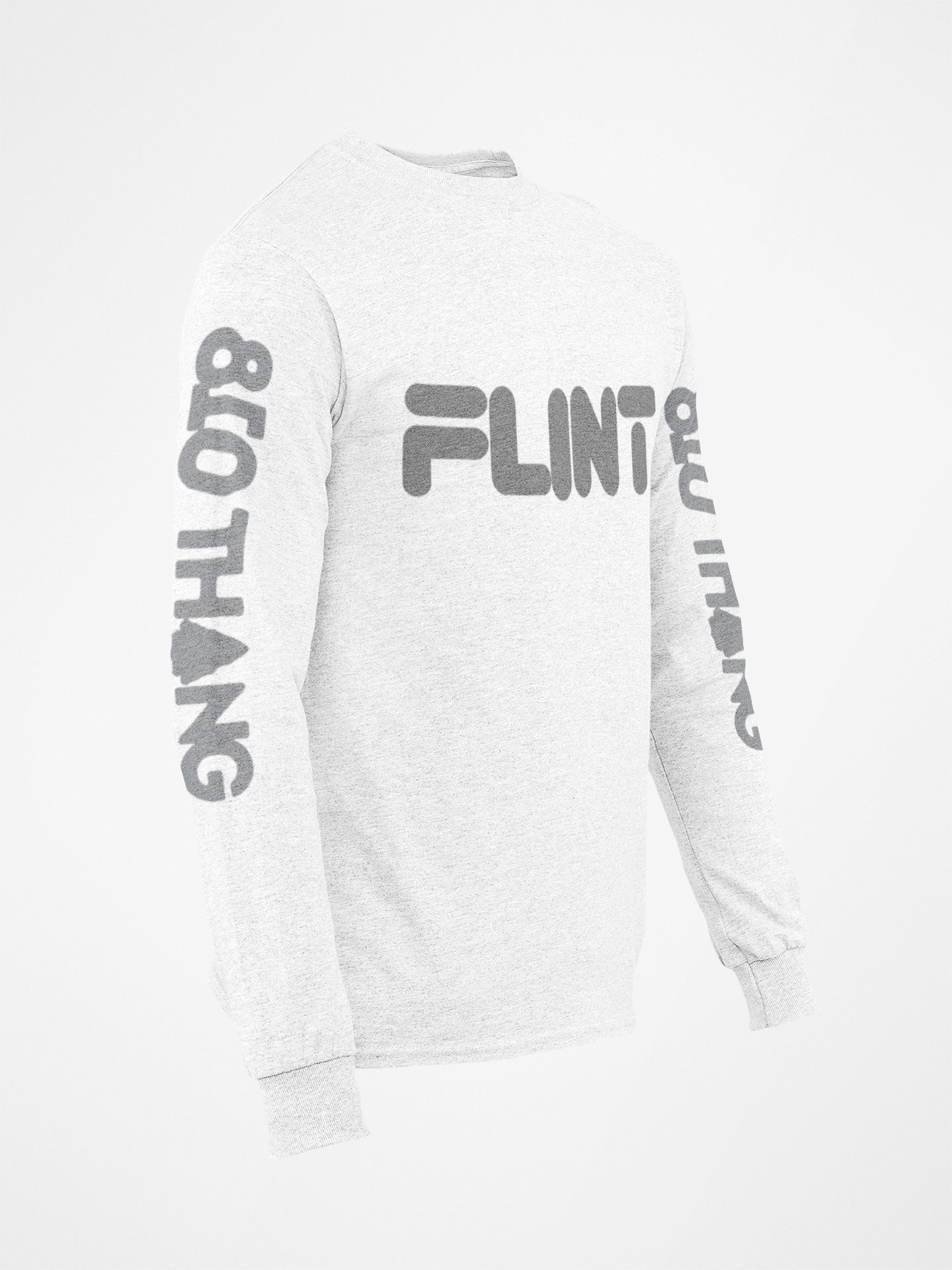 Long Sleeve  Thang Tee with Grey print.